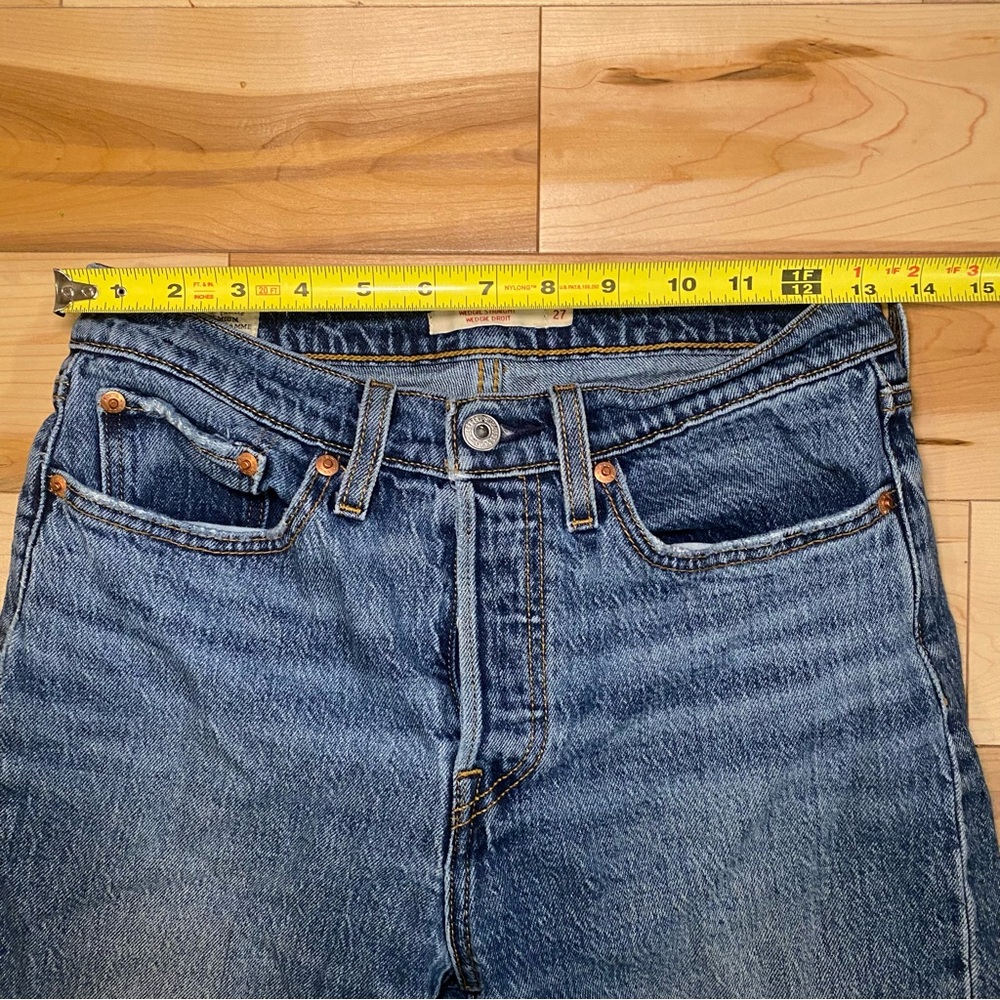 💙 LEVI’S Blue Denim Jeans Classic Wedgie Straight Streetwear - Picture 10 of 10
